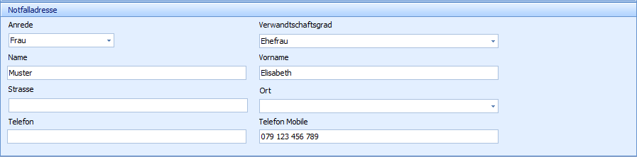 13. Notfalladresse