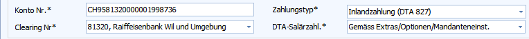 2. Kontoinformationen des Empfängers