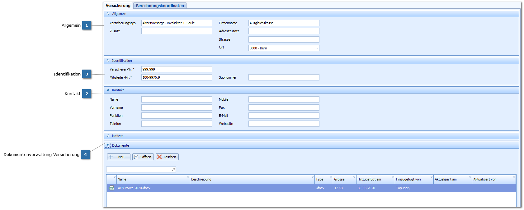 Register Versicherung