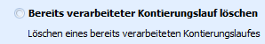 3.  Kontierungslauf löschen