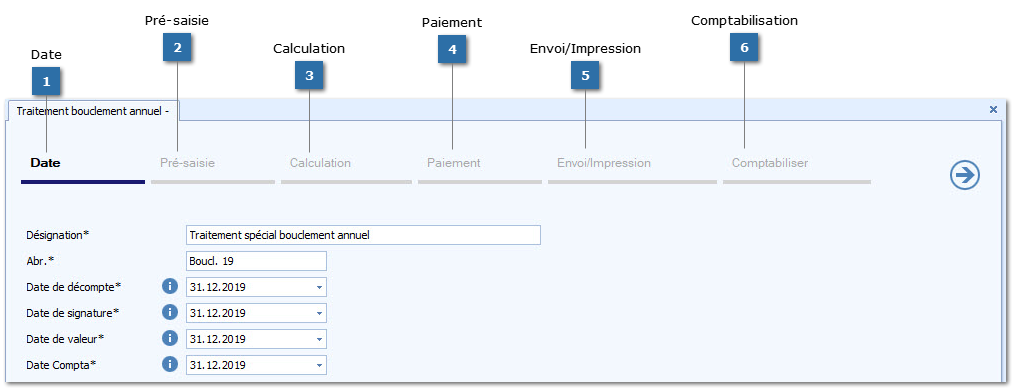 Traitement de salaire spécial - Bouclement annuel