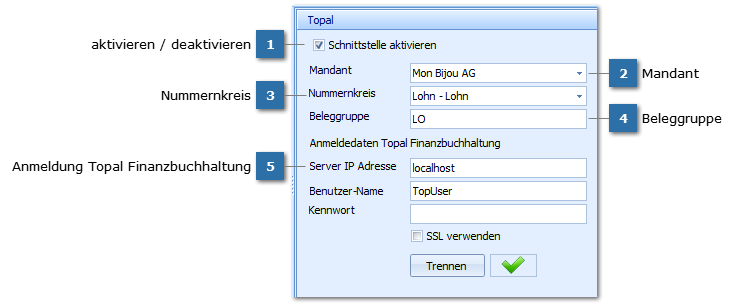 Schnittstelle Topal Finanzbuchhaltung
