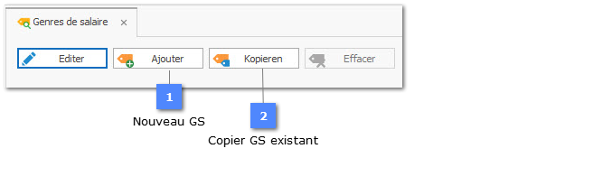 Ajouter / Copier un GS